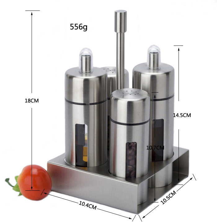 Stainless Steel Four-Head Spice Dispenser