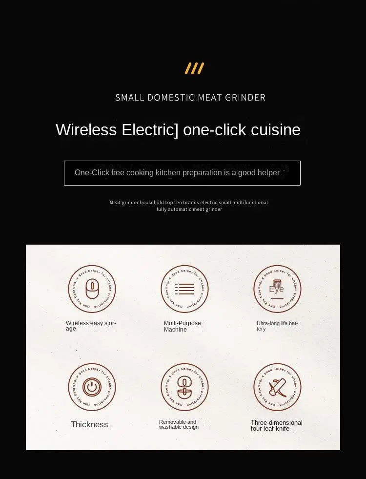 Wireless Electric Grinder